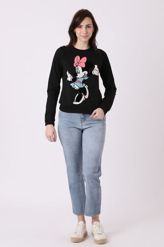 Black Graphic Straight Top, Black, image 2